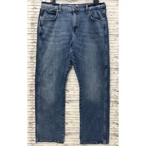 Wrangler Retro Jeans Mens 36x30 Blue Relaxed Boot Western Cowboy Faded Denim